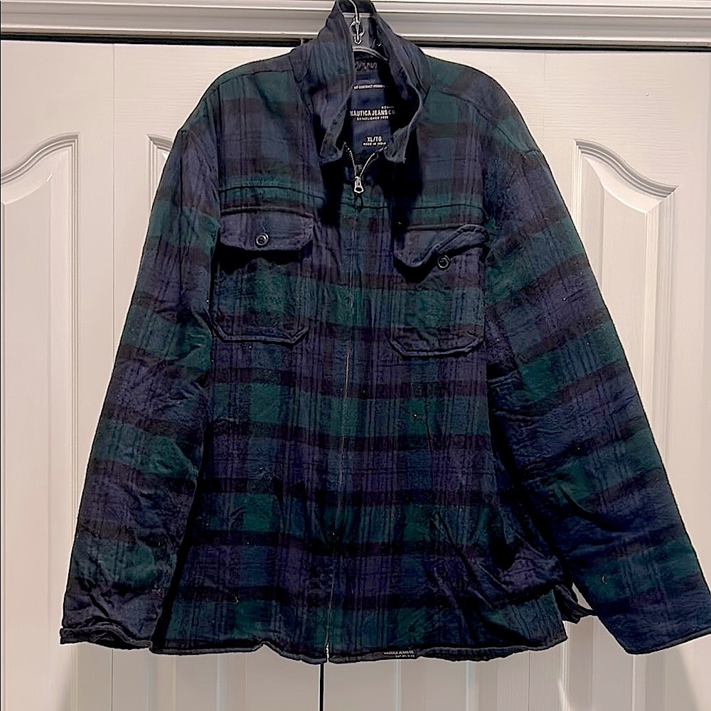 Nautica Green and Blue Performance Jacket
